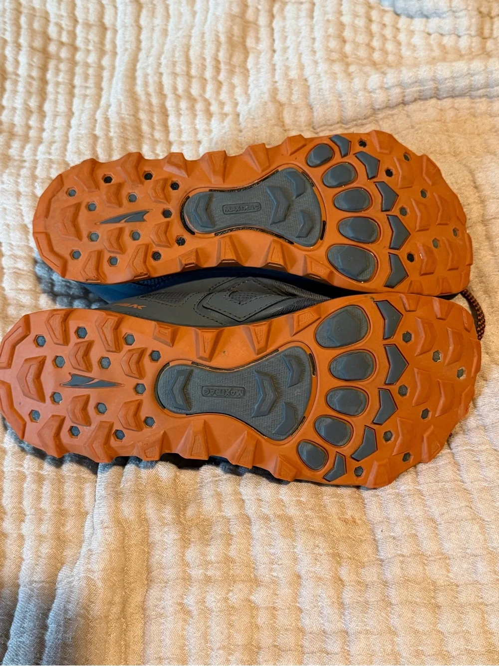 Altra Men's Gray and Orange Trail Sneakers